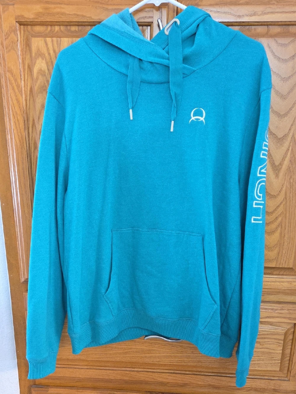 Cinch Teal Pullover Hoodie with Sleeve Logo